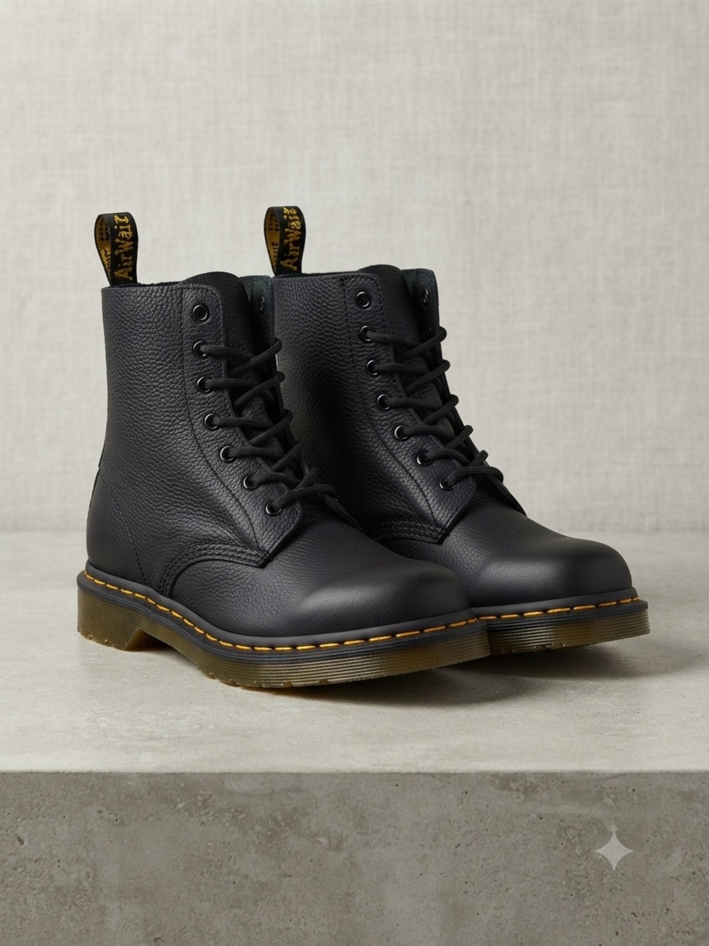 Dr. Martens 1460 Pascal Virginia Black Leather Combat Boots Women’s Size 8